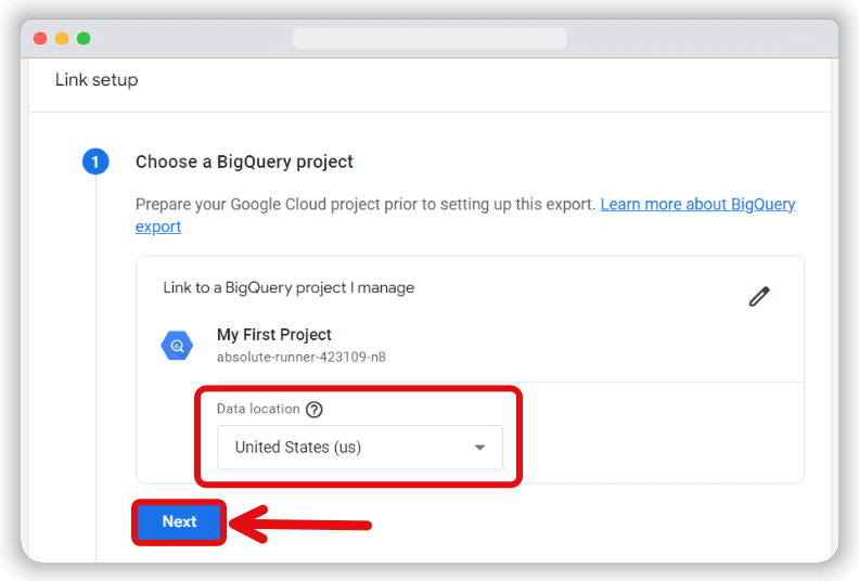 selecting the data location for the data to be stored