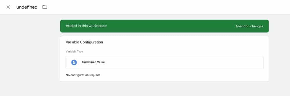 undefined value variable