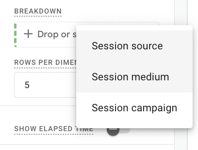 Adding 'Session source' for the 'Breakdown' section of a exploration report