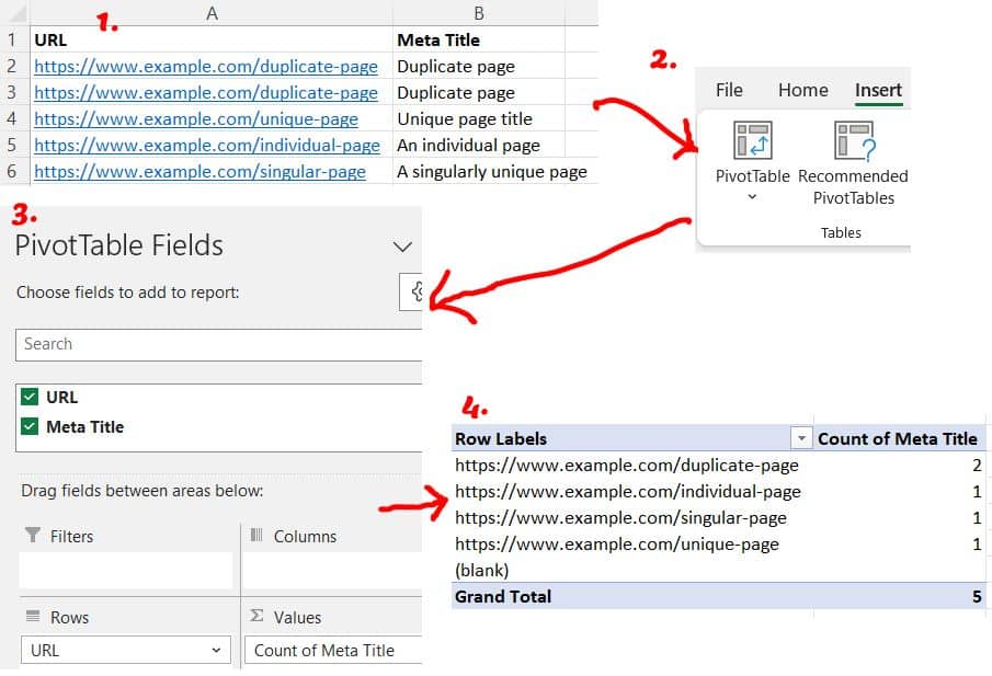 Screaming Frog Meta Title report