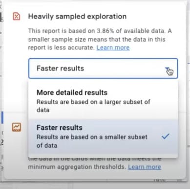 Faster results using heavily sampled exploration