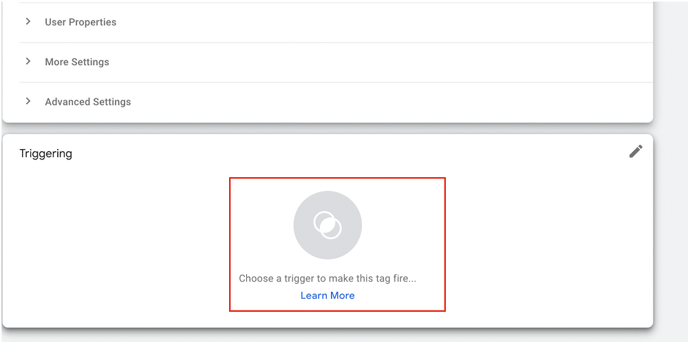Step to add a trigger