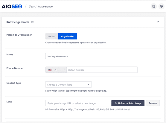 Interface of All in One SEO