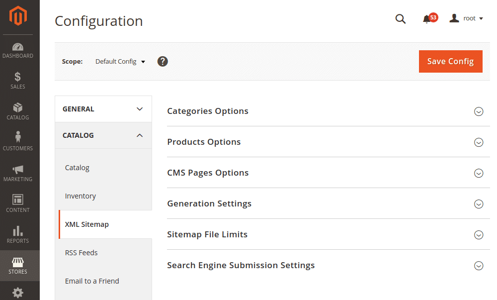 configuration of Magento