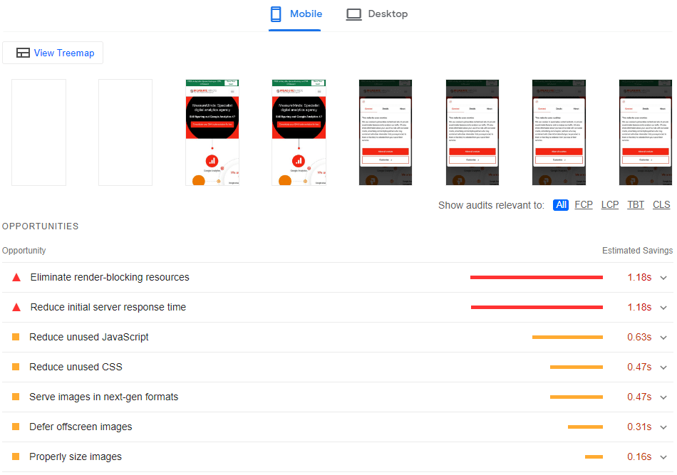 google pagespeed insights