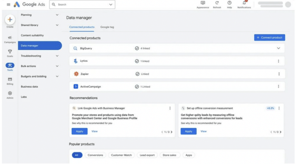 Linkedin Google ads account