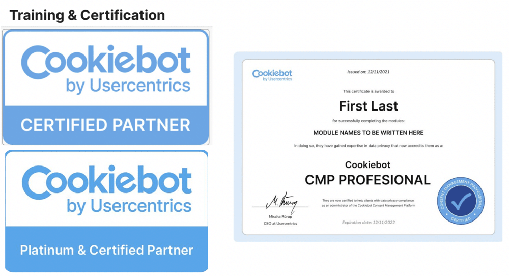 cookiebot training & certification