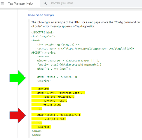 config command out of order