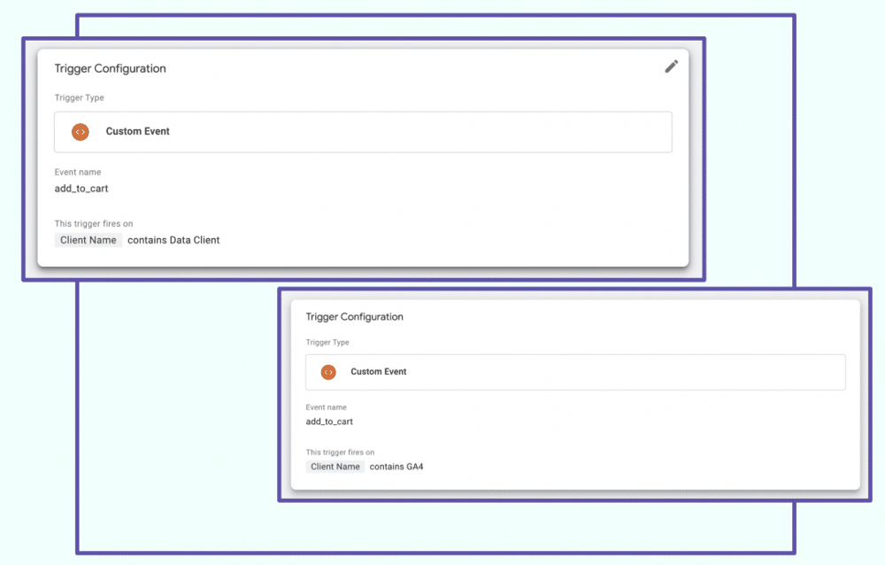 Trigger configuration for the stape's Klaviyo tag