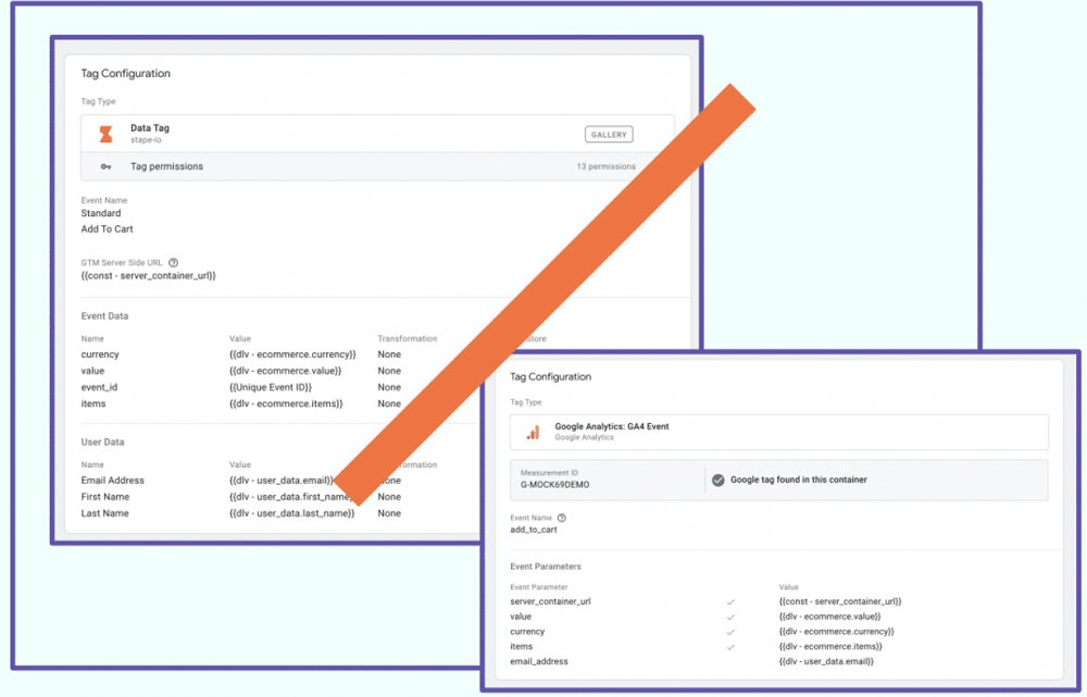 Two ways to send data to server-side GTM