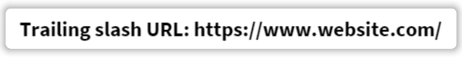 Trailing slash URL
