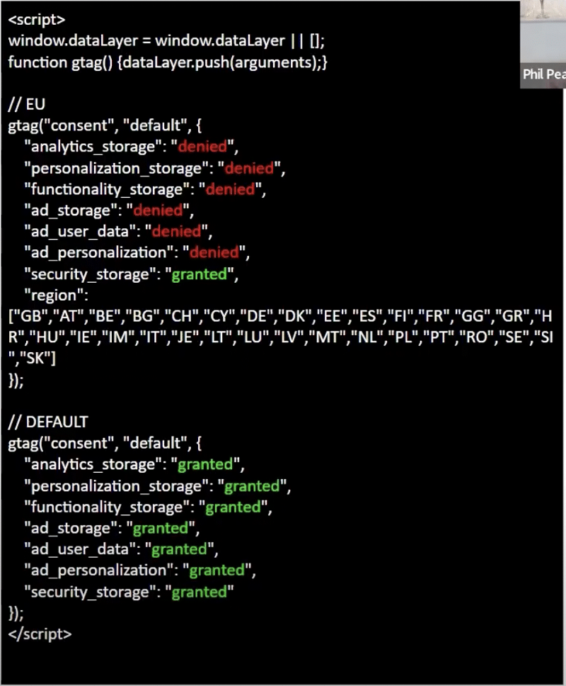 default consent mode should hit before the region