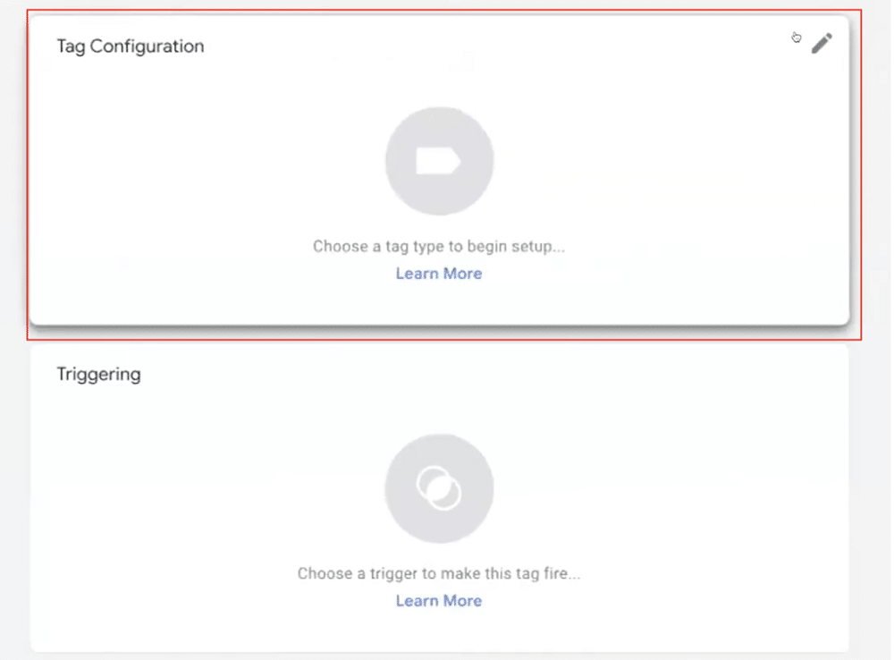 Tag configuration section highlighted