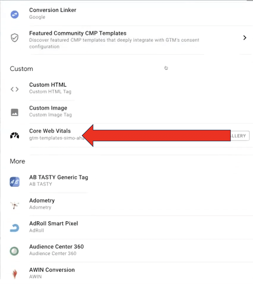 Core web vitals highlighted