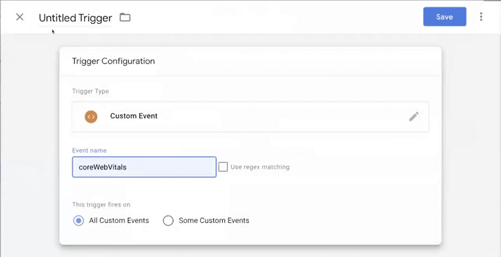 Naming a trigger ‘CoreWebVitals’