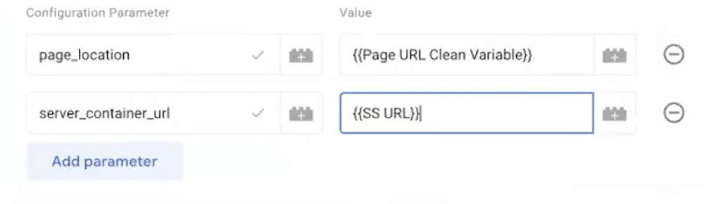 adding 'server_container_url' parameter to a tag