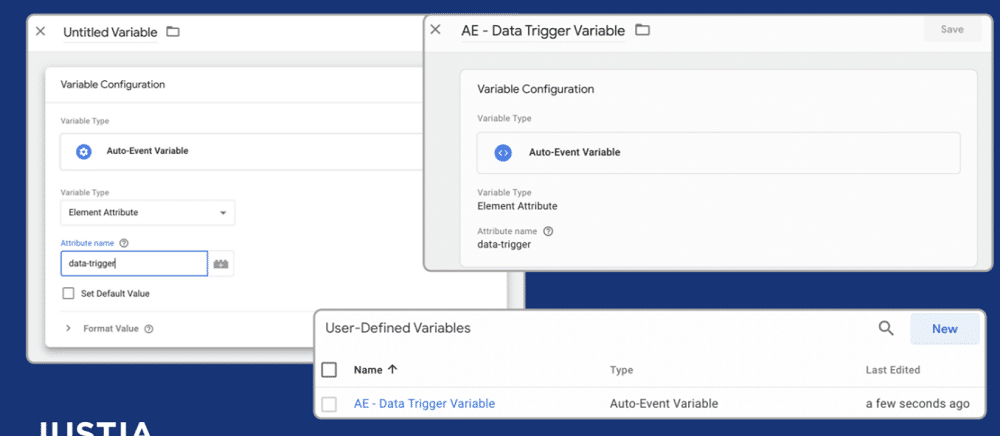 Filling the attibute name input filed of a auto event variable