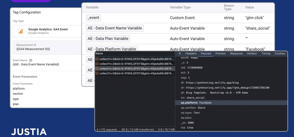 Payload section of chrome developer tools