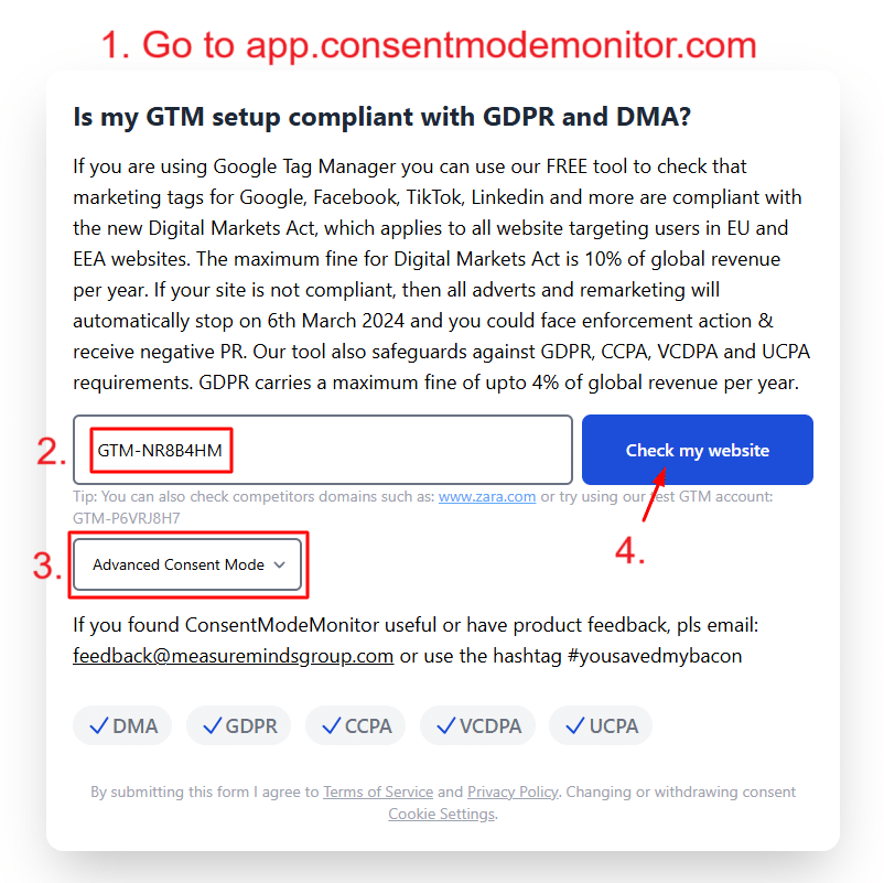 how to check if consent mode is enabled
