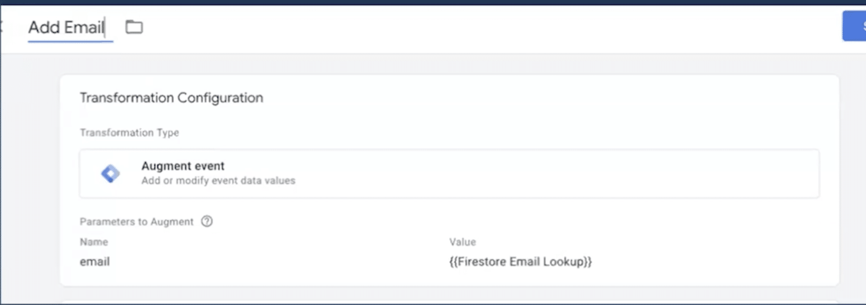 Augmenting event data using Transformation