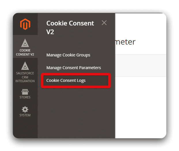 Cookie consent log to check the status of consent
