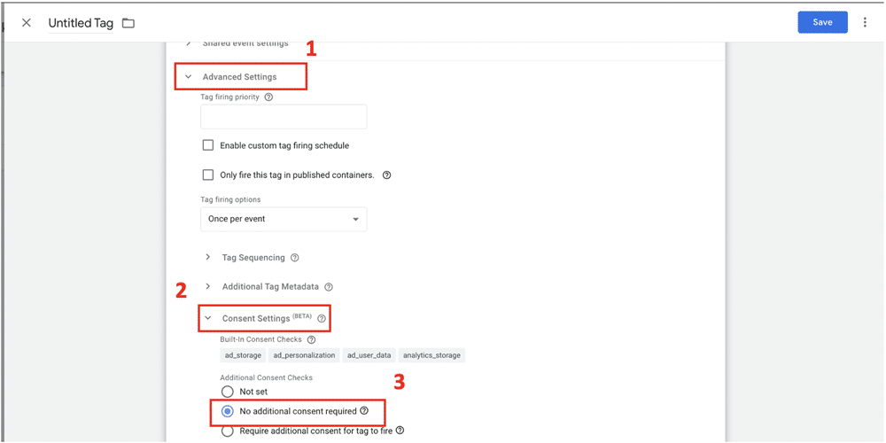 Steps to set up advanced consent mode