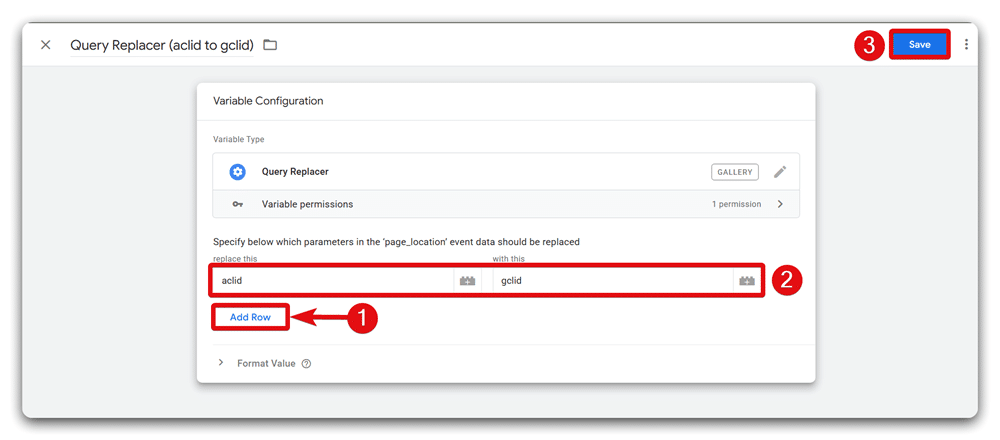 Steps to set up query replacer