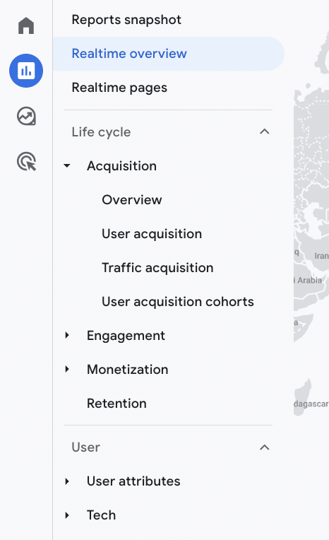 Real-time overview report highlighted
